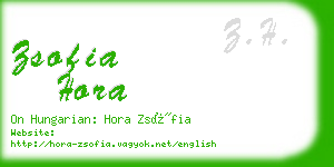 zsofia hora business card